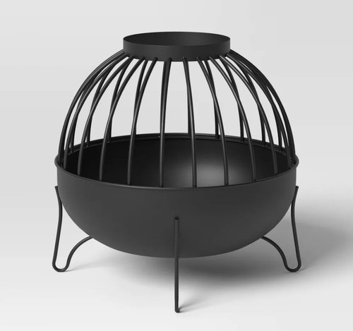 Threshold black wood burning - black,