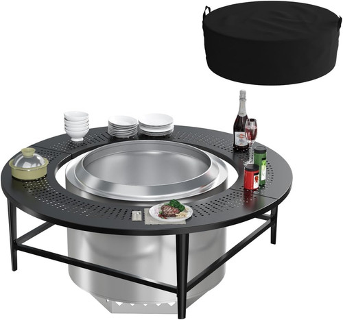 Round fire pit table - round,