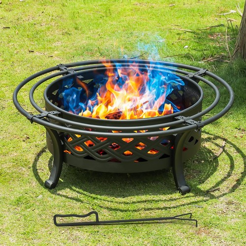 Inch outdoor fire pit with - outdoor,