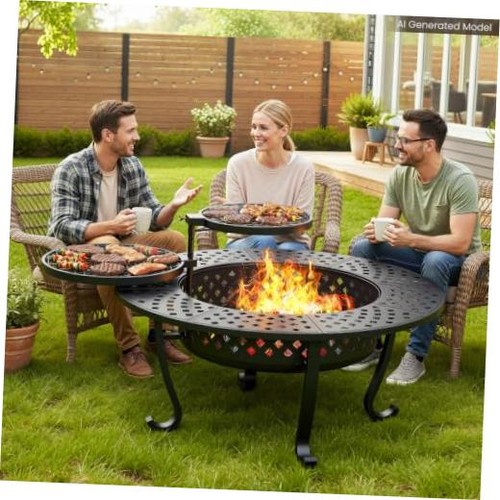 Large wood fire pit - large,