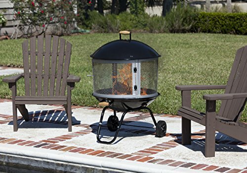 Portable steel patio - steel, 28"