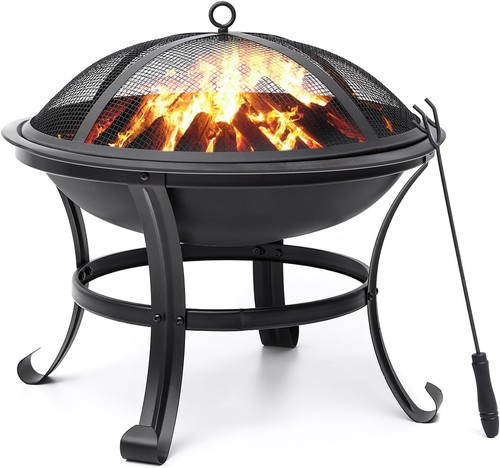 Steel wood burning fire - wood, pit