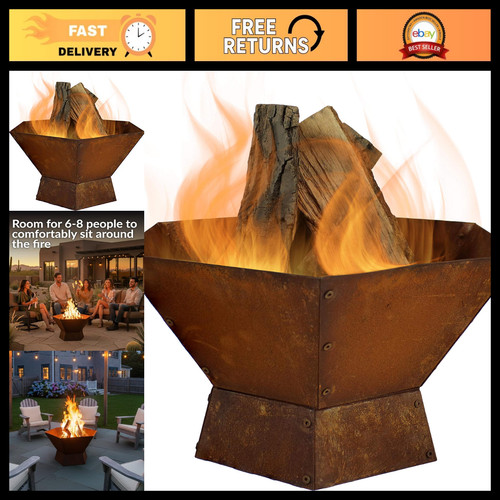 Inch rustic patio fire pit - rustic,