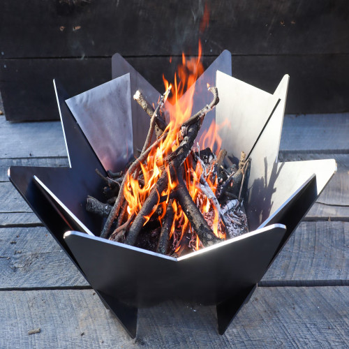 Abstract steel fire - steel, pit