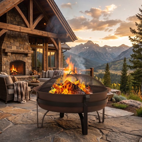 Patio fire pit for outside - 34",