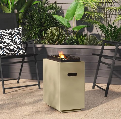 Rectangular outdoor gas fire - gas,