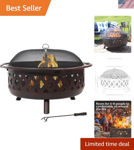 Sunnydaze bronze fire pit - 36",
