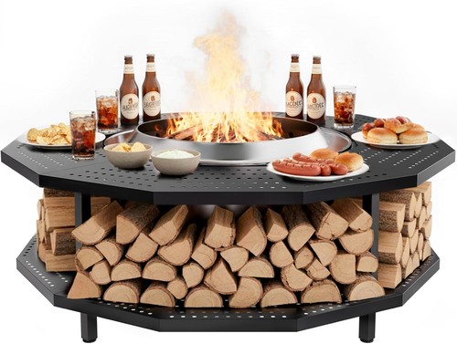 Fire pit surround tabletop - fire,