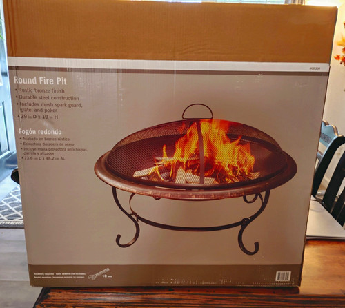 Round steel wood - steel, fire
