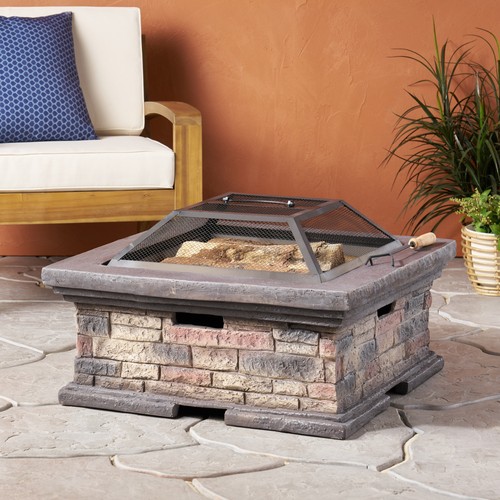 Inch square mgo fire pit - inch,
