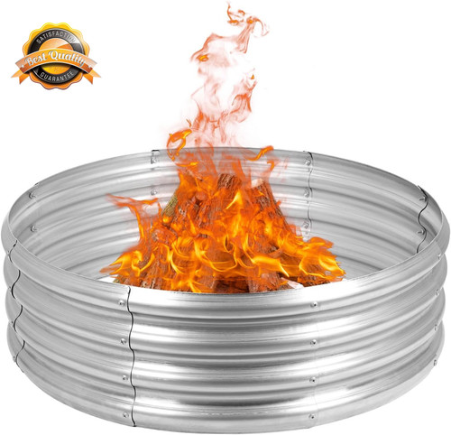 Galvanized fire pit - galvanized, metal
