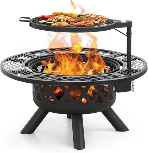 Outdoor wood burning fire - outdoor,