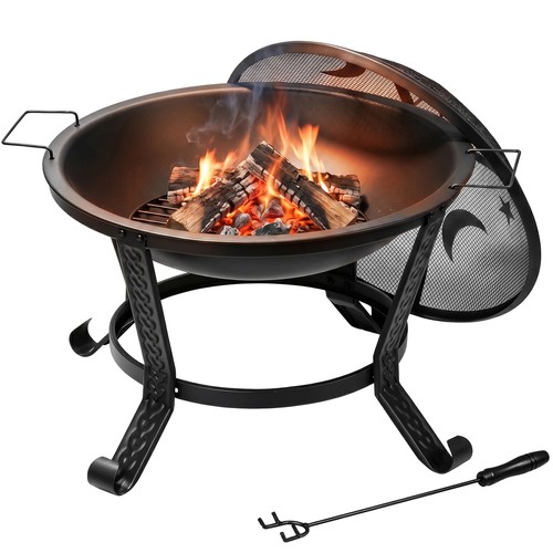 Portable round black steel - round, 22