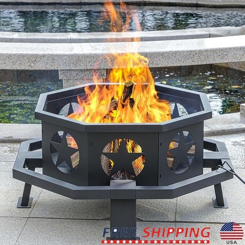 Octagonal wood burning fire - octagonal,