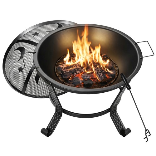 Portable black steel round - portable,